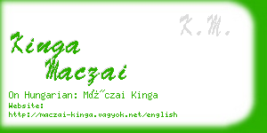 kinga maczai business card